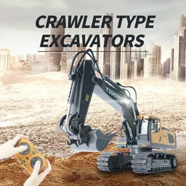 Remote Control Excavator 1:20 RC Digger Excavator Vehicle Construction Toys for Toddlers Boys 11CH Engineering Cars Birthday Gifts