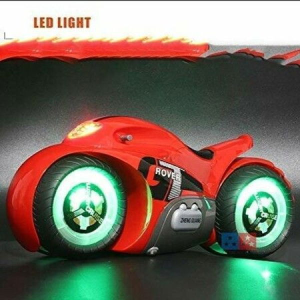 Remote Control Motorcycle 2.4GHz Built-in Gyroscope LED Headlights - Red.