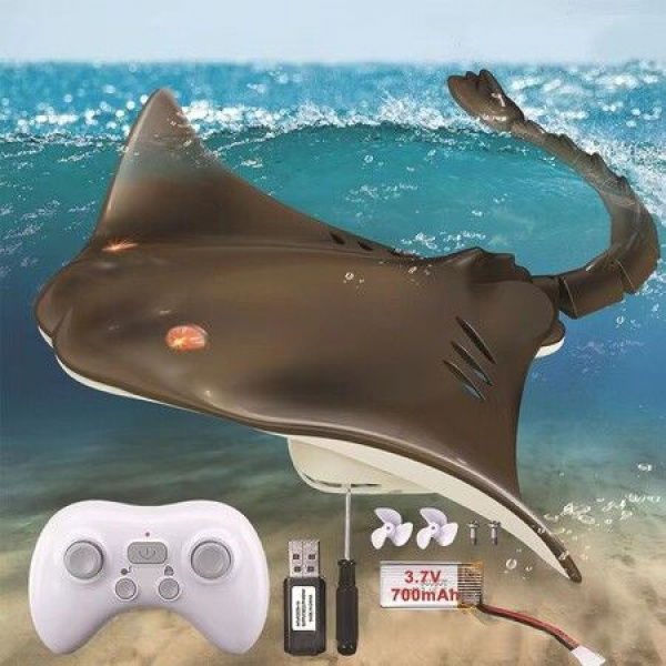 Remote Control Pool Toys Shark Boat 2.4G High Simulation Stingray Water Toys For Kids 8-12 Years Old RC Boats For Lake Pool Bath Diving Toys Gifts For Boys Girls.