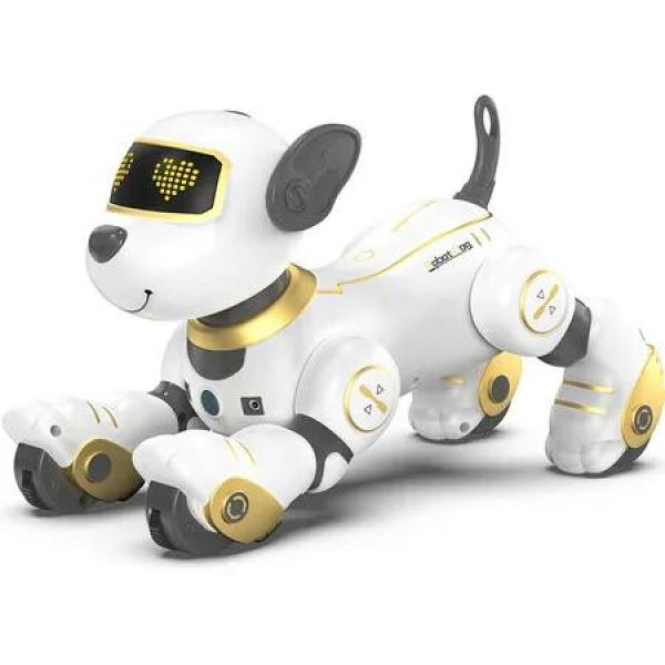 Remote Control Robot Dog Toy for Kids, Programmable Robotic Puppy, Smart Interactive Stunt Robot Dog Toy (Gold)