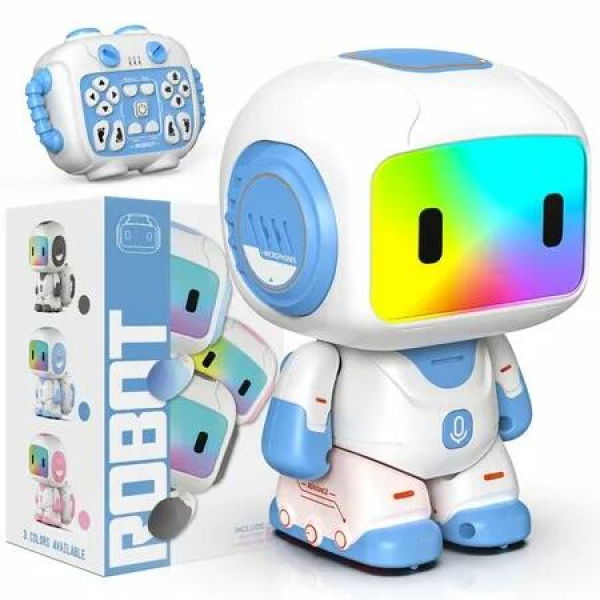 Remote Control Robots with Smart Interactive Dancing Programmable Toy Rechargeable Robots for Age 3-8 Year Old Girls Christmas Birthday Gift(Blue)