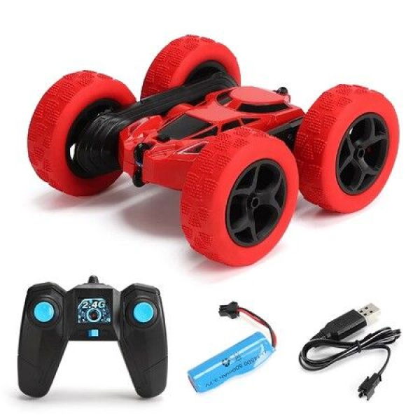 Remote Control Stunt Car 360 Degree Flips Double Sided Rotating Tumbling 2.4GHz Remote Control Toys For Kids Toy Cars For Boys And Girls Gifts - Red.