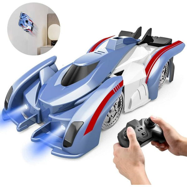 Remote Control Wall Climbing Car RC Stunt Car Toys With 360° Rotating Dual Model Toys For Age 6+ Boys Girls Gift (Blue)