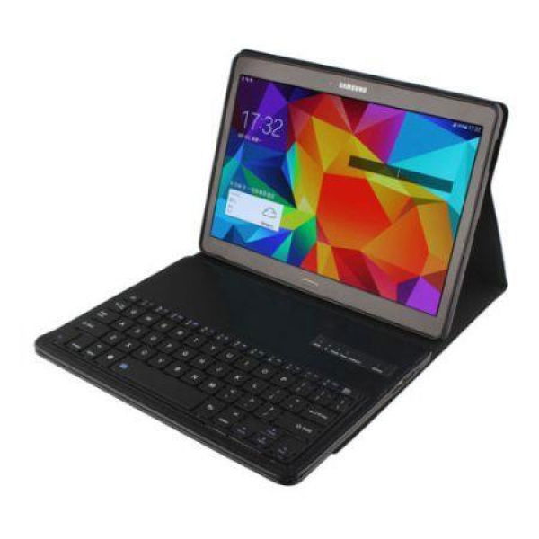 Removable Bluetooth Keyboard PU Leather Case For Samsung Galaxy Tab 10.5 T800 - Black.