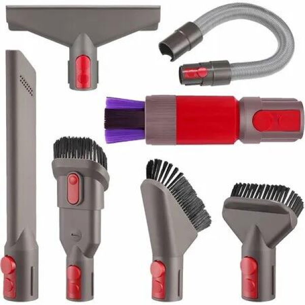 Replacement Attachments for Dyson Cordless V15 V12 V11 V10 V7 V8 Brushes Extension Hose Mattress Brush Crevice Accessories Kit 7pcs