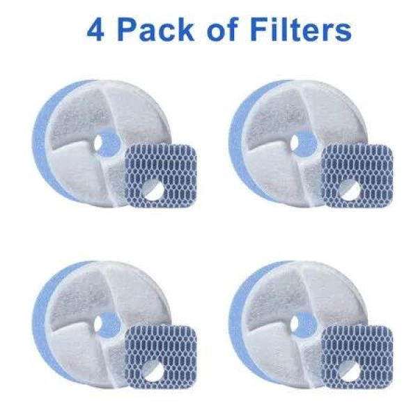 Replacement Cat Filter Water Fountain 4pcs Pet Drinking WF120 Filter Replacements