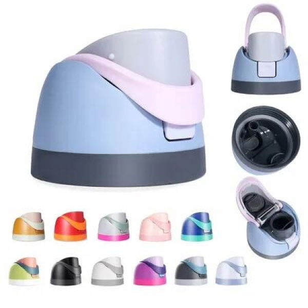 Replacement Lid for Owala Freesip,Compatible with Owala Cup,One Button Water Bottle Top Lid Replacement Accessory,Leakproof,BPA-Free (Blue Pink)