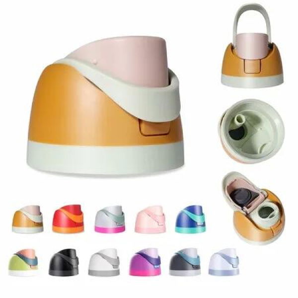 Replacement Lid for Owala Freesip,Compatible with Owala Cup,One Button Water Bottle Top Lid Replacement Accessory,Leakproof,BPA-Free (Khaki)