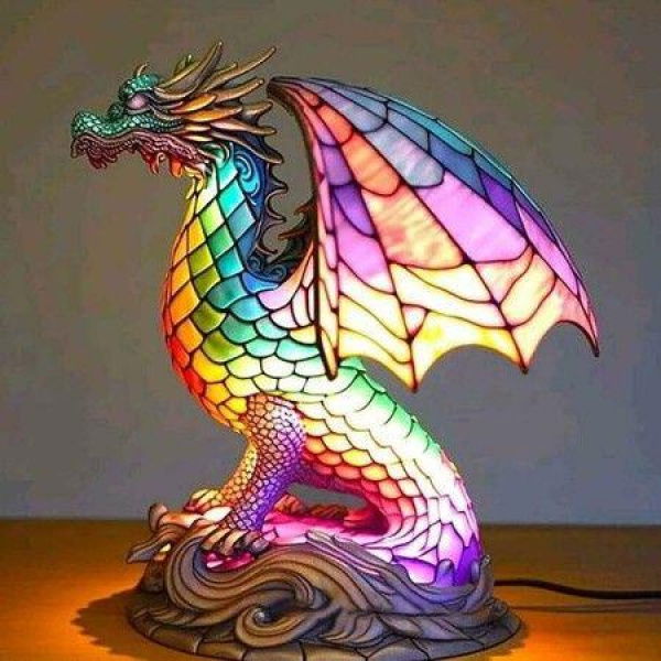 Resin Animals Table Lamp Retro LED Ambient Night Light Nightstand Aesthetic Bedside Lighting for Home Decoration