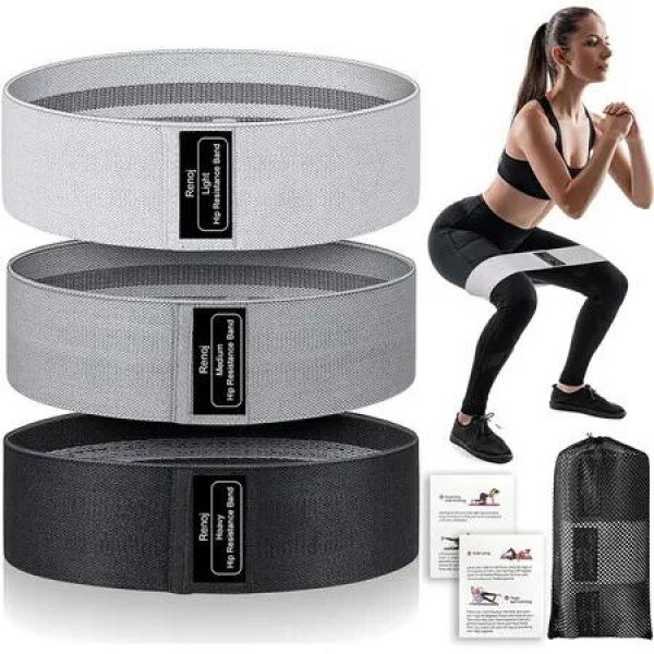 Resistance Bands, Exercise Workout Bands for Women and Men, 3 Set of Stretch Bands for Booty Legs, Pilates Flexbands