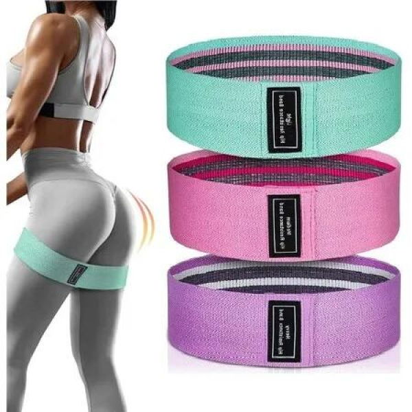 Resistance Exercise Booty Bands (3 levels) for Toning Legs and Building a Stronger Butt