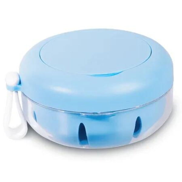 Retainer Case, Retainer Cleaner Case, Definitely No Leak Denture Case Denture Bath Box for Traveling Perfectly (Blue)