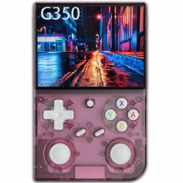 Retro Game Console,Linux System RK3326 Built-in 64G TF Card 4371 Games,3.5-inch IPS Screen,WiFi,Bluetooth 4.2,HDMI Output,3200mAh Battery (G350 Pink)