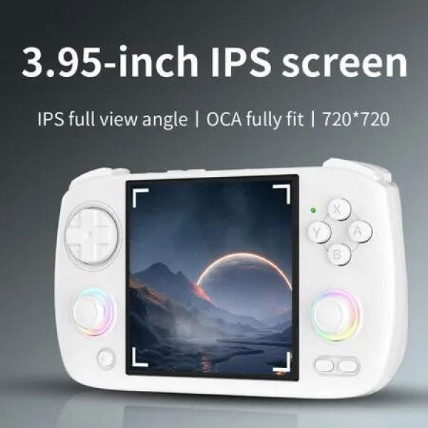 Retro Game Handheld 3.95 Inch IPS Screen 720*720 Linux System,64G Card Pre-Installed 5000+ Games Supports 5G WiFi Bluetooth Online Fighting,Streaming