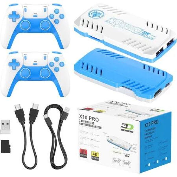 Retro Game Stick with 50000+ Games,4K HDMI HD Plug and Play Game Stick with 2 Controllers,Support 50+ Simulators,2 Player Battle