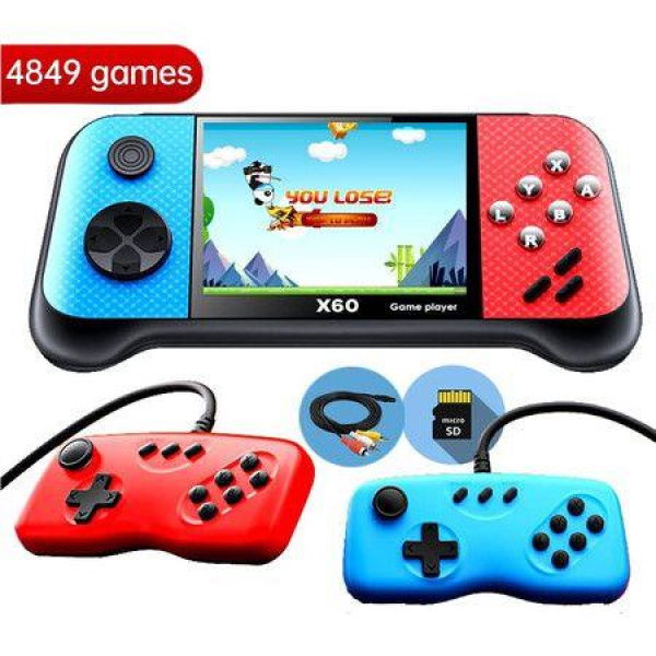 Retro Handheld Game Console 3.5 Inch Mini Portable Gaming Device with 4849 Preloaded Games 2 Gamepads for Kids Adults