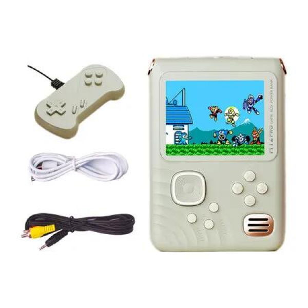 Retro Handheld Game Console with 1000 Classical Games 3.5 Inches Screen Portable Video Game Consoles (Beige)