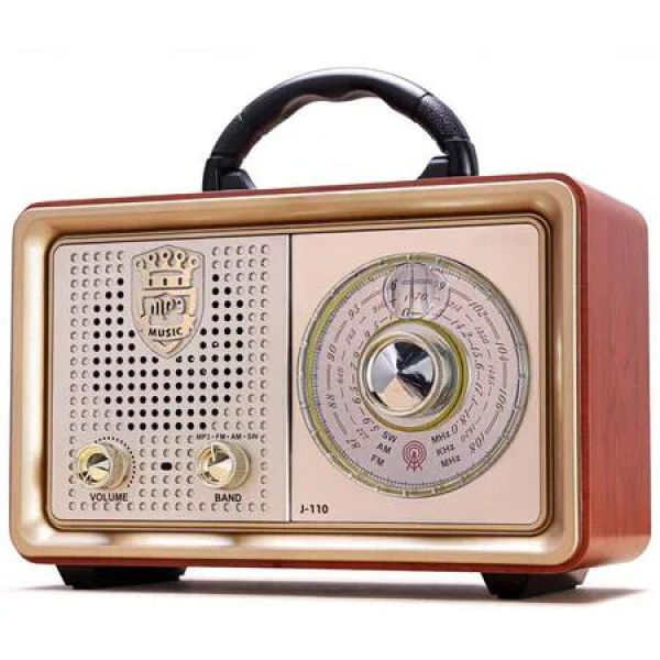 Retro Portable Radio AM FM Shortwave Radio Transistor Battery Operated Vintage Radio with Bluetooth Speaker,3-Way/AC Power Sources,AUX TF Card USB Playing