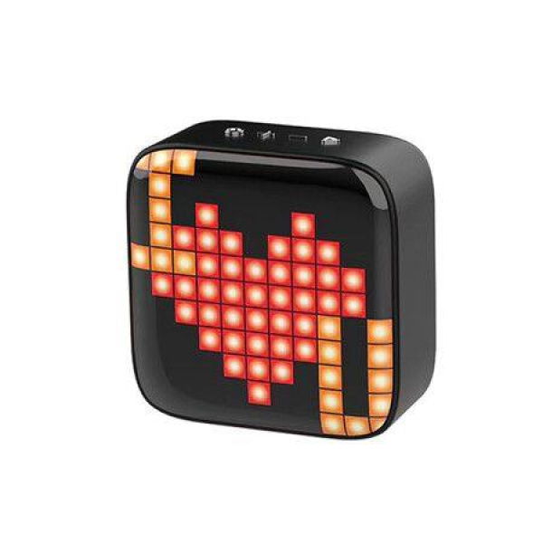 Retro Rechargeable Portable Wireless Bluetooth Speaker With LED Light Music Playing (black)