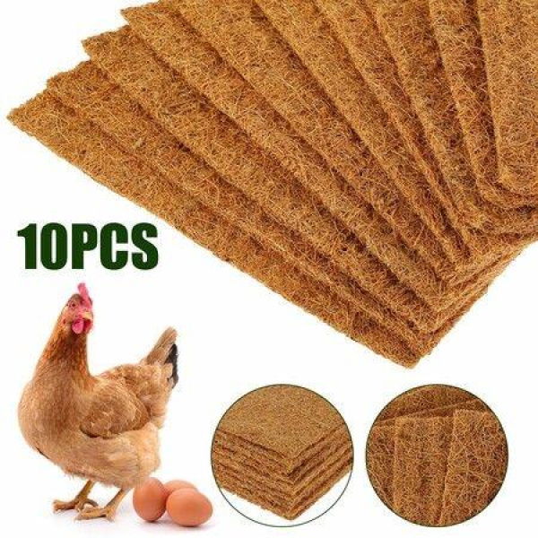 Reusable Hens Nest Bedding Mats Natural Coconut Palm Hens Nesting Pad 13 X 13 Inches Multifunctional Chicken Nesting Box Liners For Hen Laying Eggs