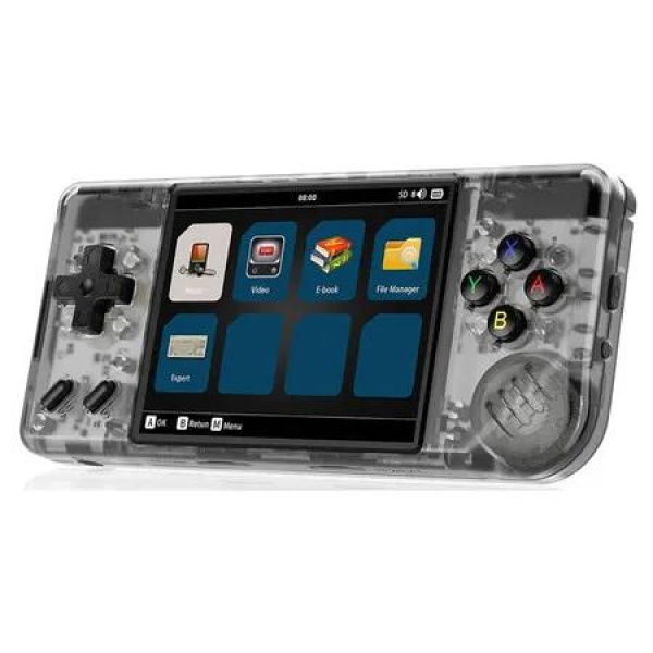 RG28XX Retro Handheld Game Console,2.83 Inch IPS Screen 3100mAH Battery Linux System, Built-in 64G TF Card 5000+ Games, Support Multimedia Application & HDMI TV Output (Black Transprent)