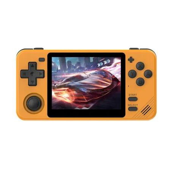 RGB10X Handheld Game Console, 8000+ Games, 3.5 Inch IPS Screen, 2800mAh Long Battery Life, 64-Bit System (Orange)