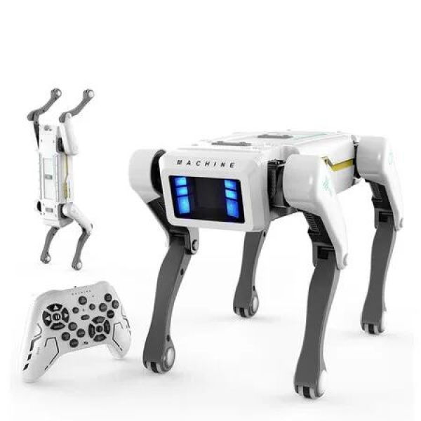 Robot Dog, AI Smart Pet, Will Dance and Kungfu, with Voice, APP, Remote Control, Support Action Programming, Ideal Gift for Kids Age 8 to 12