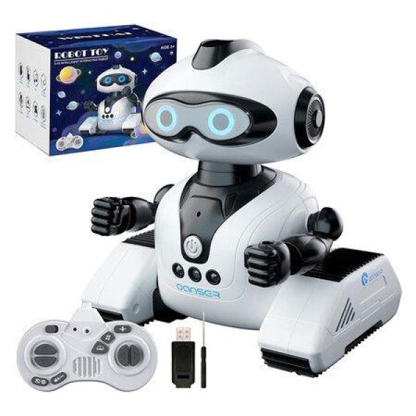 Robots Toys for Kids, 2.4Ghz Remote Control Robot Toys with Music and LED Eyes for Boys Girls 3 to 12 Year White