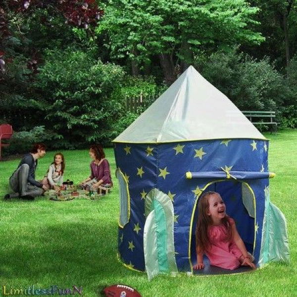 Rocket Tent Childrens Castle Playhouse For Boys Girls And Toddlers - Indoor & Outdoor Use.