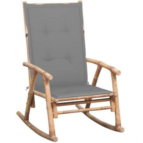 Rocking Chair With Cushion Bamboo