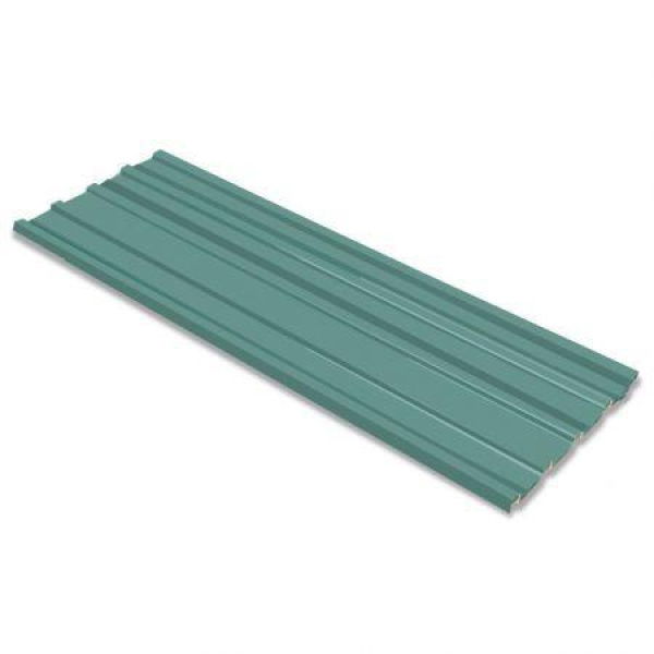 Roof Panels 12 Pcs Galvanised Steel Green