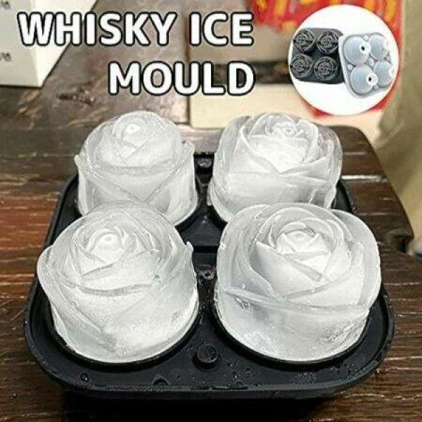 Rose Ice Cube Trays Flexible 3D Silicone Mold