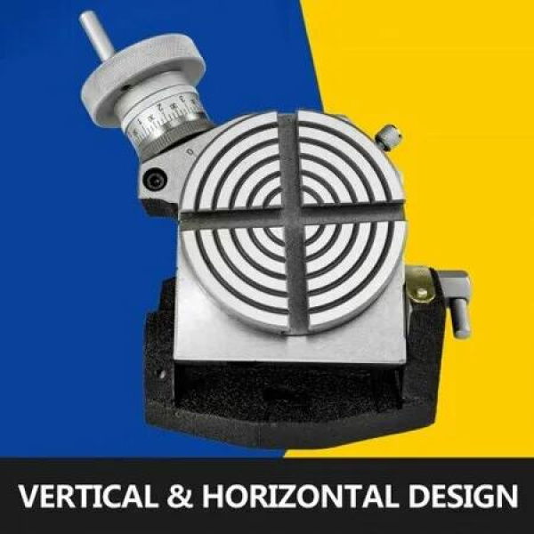 Rotary Table 4 INCH/100 MM Horizontal Vertical Rotary Table 4-Slot Rotary Table for Milling Machine MT-2 Rotary Table for Milling 360 Degrees Precision