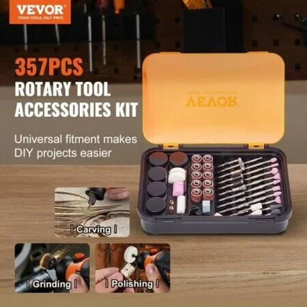 Rotary Tool Accessories Kit 357PCS for Carving Sanding Cutting Polishing