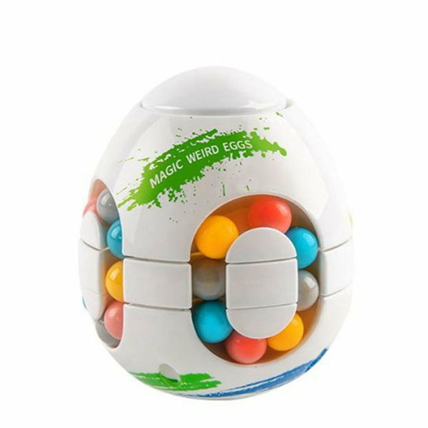 Rotating Easter Egg Fidget Puzzle Ball Fidget Cubes Top Spinning Toy Four Color Beads In Side - Puzzle Games Orbit Ball Toys