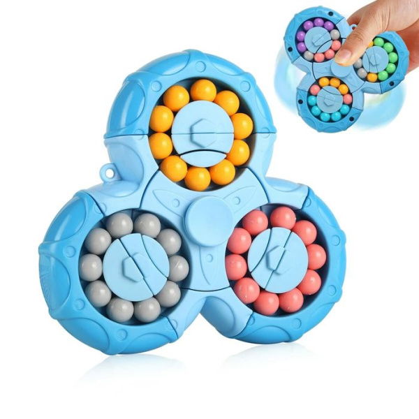 Rotating Magic Bean Cube Spinner Stress Reduction And Anxiety Relief Hand Sensory Toy For Kids Ideal Party Favor Rotating Magic Bean Games