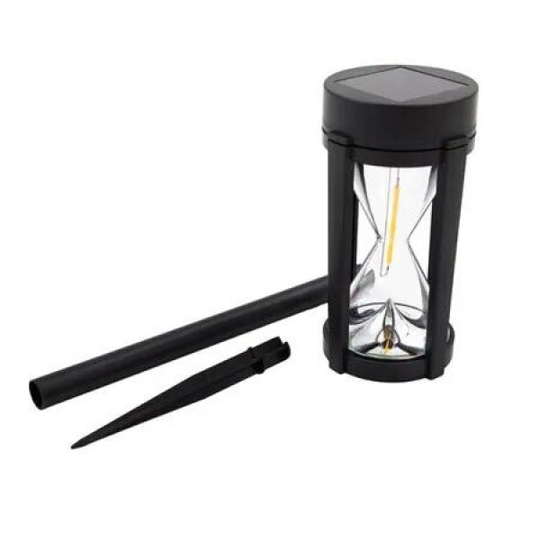 Round Head Tungsten Hourglass Ground Plug Light Solar Lawn Garden Landscape Waterproof