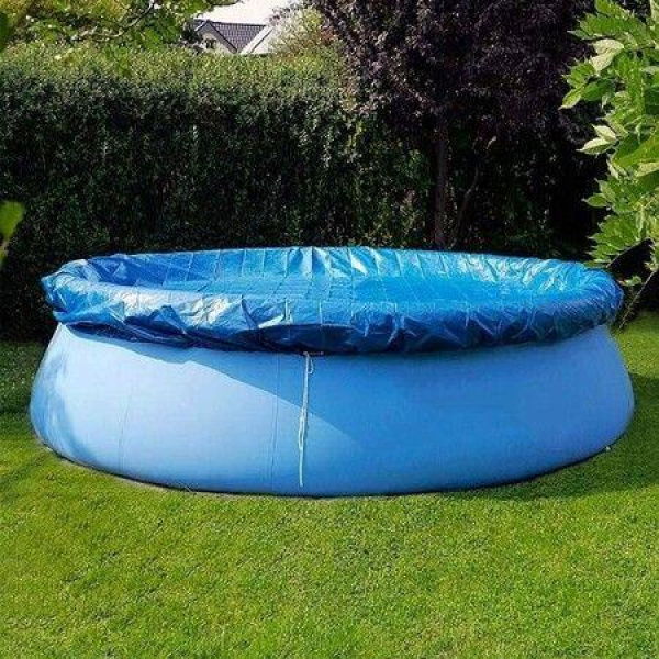 Round Swimming Pool Solar Cover - Durable Dustproof Rainproof Pool Cover For Inflatable Family Pool Paddling Pools (183cm)