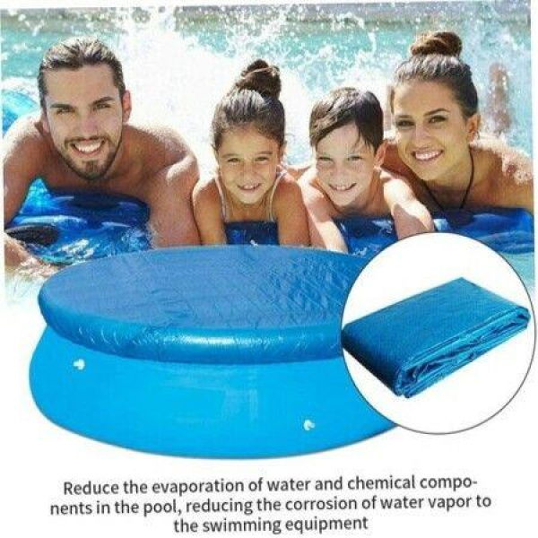 Round Swimming Pool Solar Cover - Durable Dustproof Rainproof Pool Cover For Inflatable Family Pool Paddling Pools (366cm)