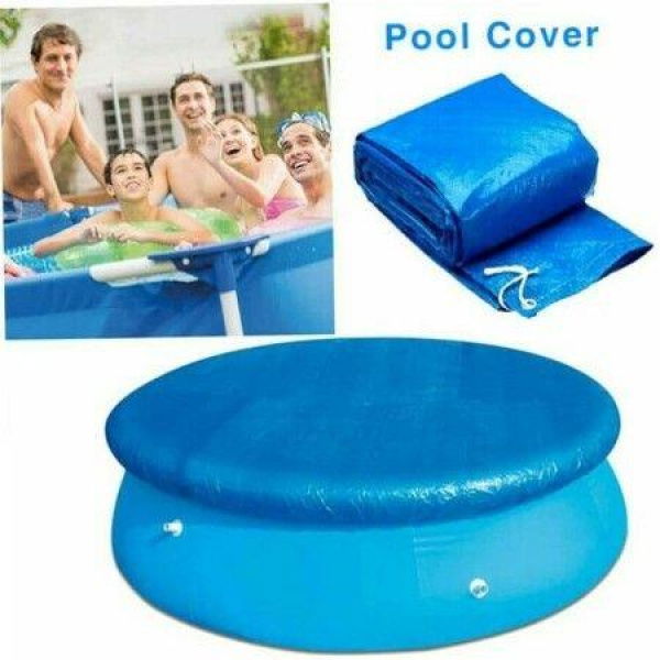 Round Swimming Pool Solar Cover - Durable Dustproof Rainproof Pool Cover For Inflatable Family Pool Paddling Pools (457cm)