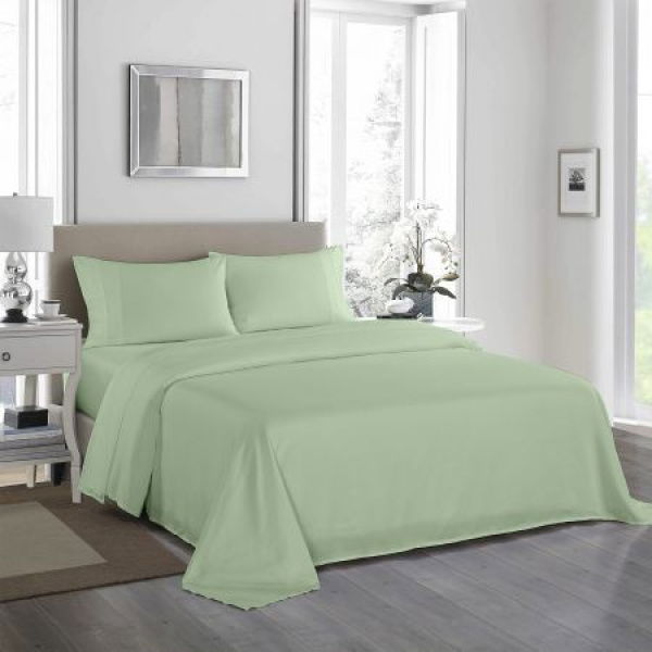 Royal Comfort - 1200TC Ultrasoft 4 Pc Sheet Set - Queen - Sage Green