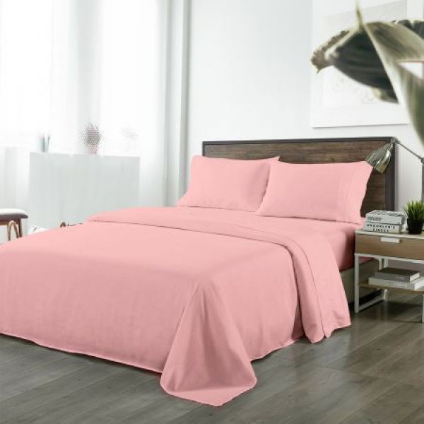 Royal Comfort Bamboo Blended Sheet Set Blush - King