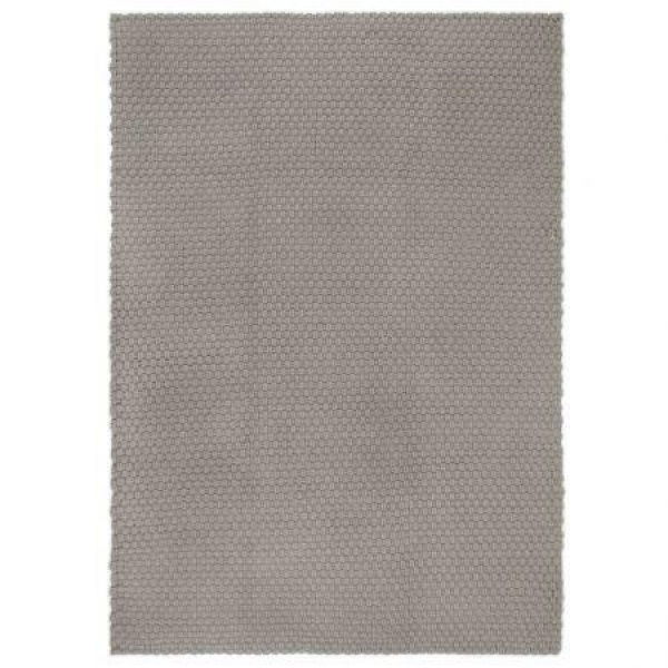 Rug Rectangular Grey 120x180 Cm Cotton