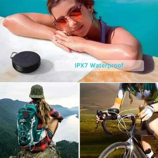 Rugged Bluetooth Bike Speaker: IPX7 Waterproof, Drop-proof, and Ready for Outdoor Adventures Black