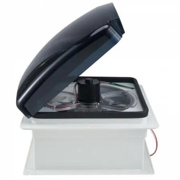 RV Vent Roof Fan 355.6 mm Reversible with Rain Cover Power Top Lid