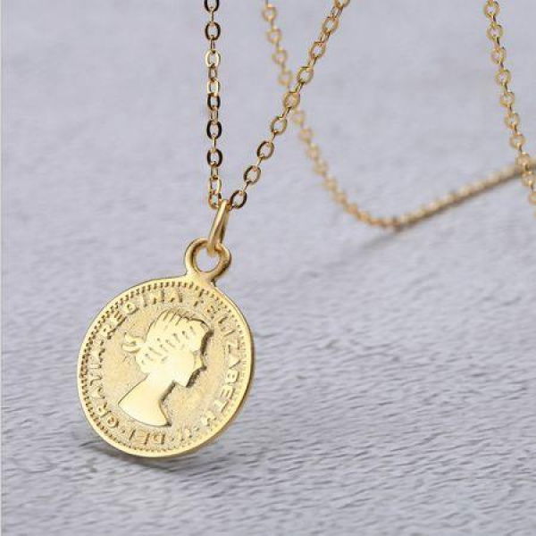 S925 Silver Coin Pendant Necklace