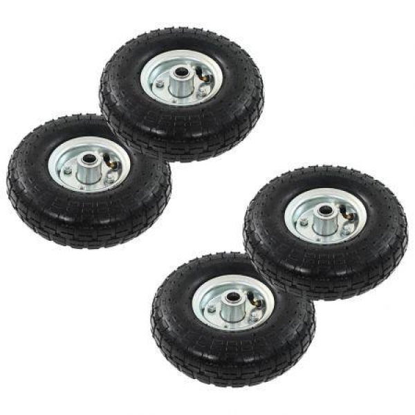 Sack Truck Wheels 4 pcs Rubber 4.10/3.50-4