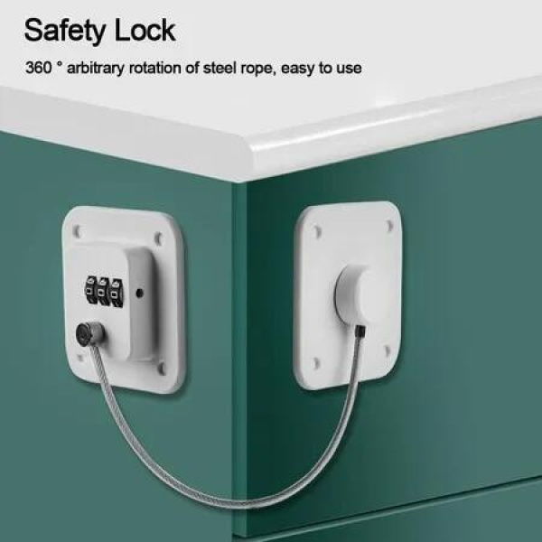 Safe and Secure Keyless Locks for Refrigerators, Cabinets, Drawers, Windows(1 pack )