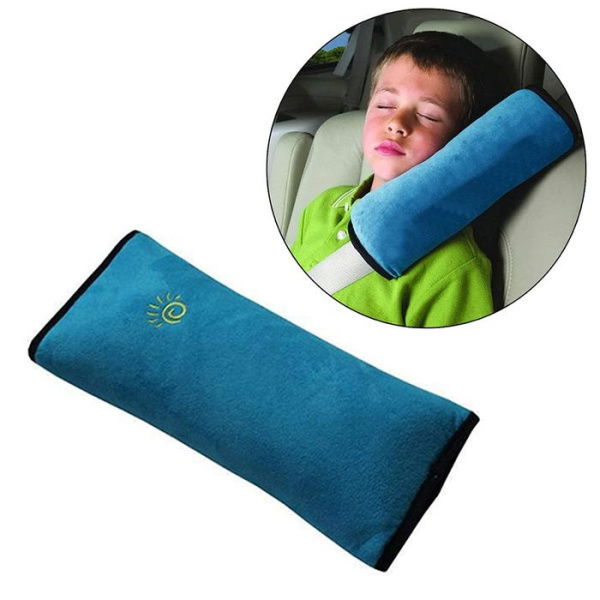 Safe-O-Kid - Pack Of 1-Car Safety Essential Seat Belt Mounted Pillow For Toddlers