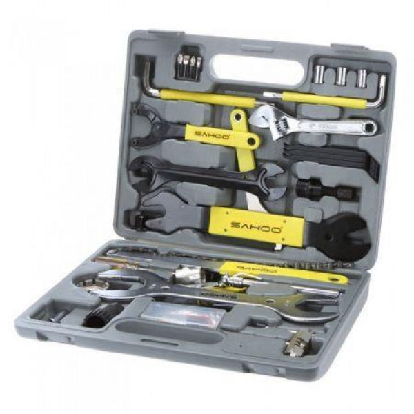 SAHOO Bike Bicycle Repairing Tool Set Kit Case Box Universal For Mountain Road Bicycle 44 In 1